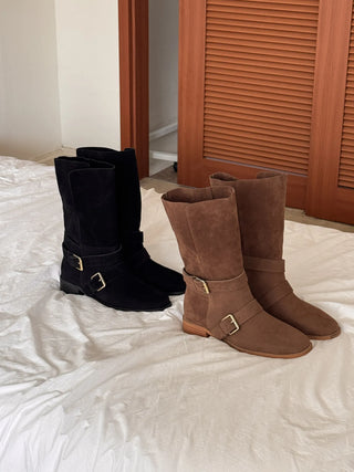 suede middle boots