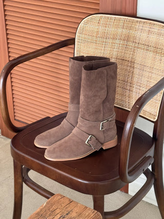 suede middle boots