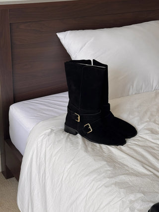 suede middle boots