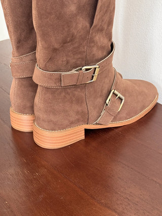 suede middle boots