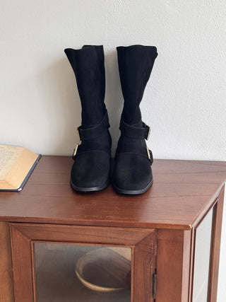 suede middle boots