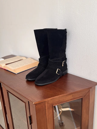 suede middle boots