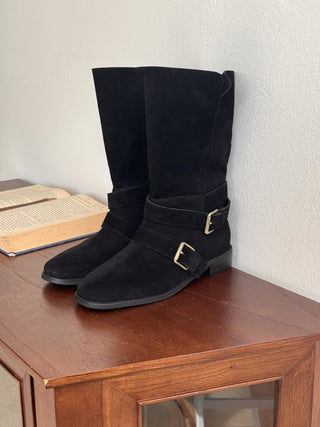suede middle boots
