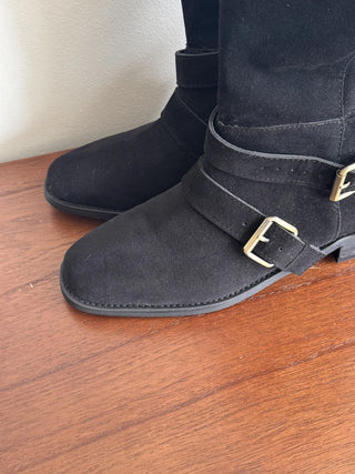 suede middle boots
