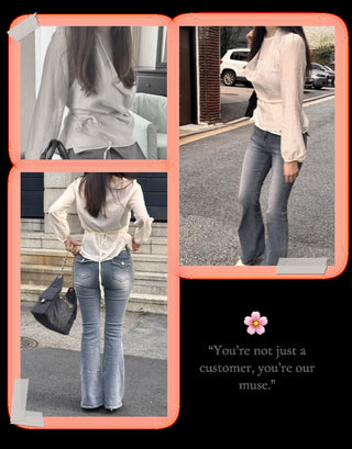 see-through bustier blouse