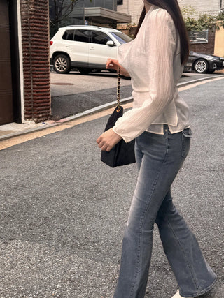 see-through bustier blouse