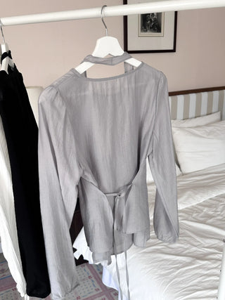 see-through bustier blouse