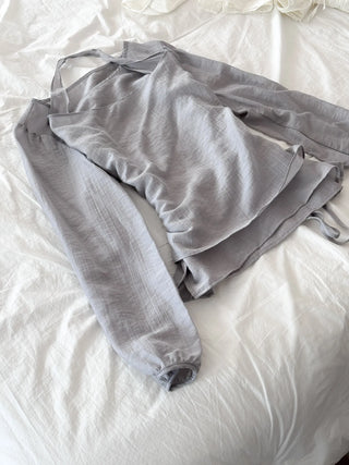 see-through bustier blouse