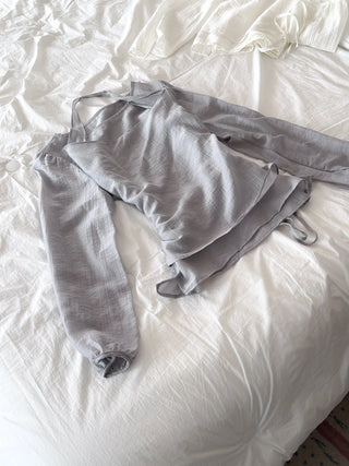 see-through bustier blouse