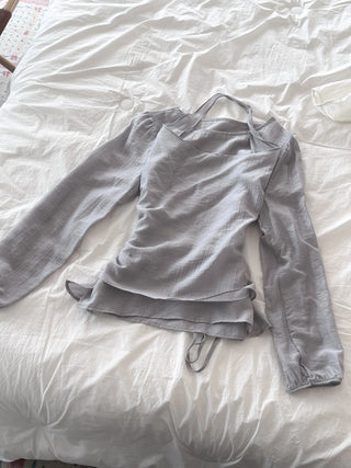 see-through bustier blouse