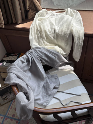 see-through bustier blouse