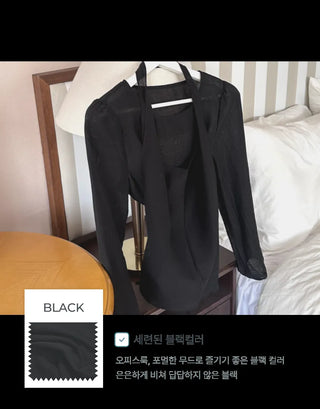 see-through bustier blouse