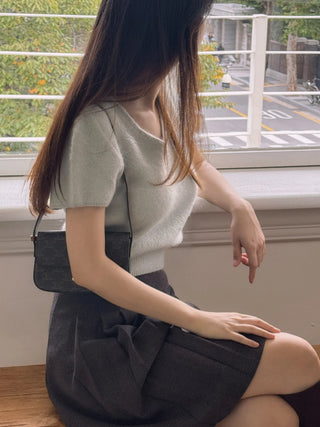 angora crop knit