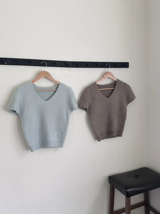angora crop knit