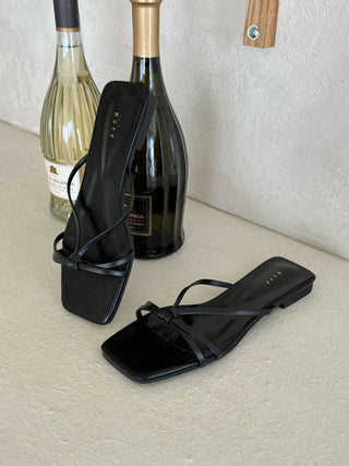 twisted strap sandals