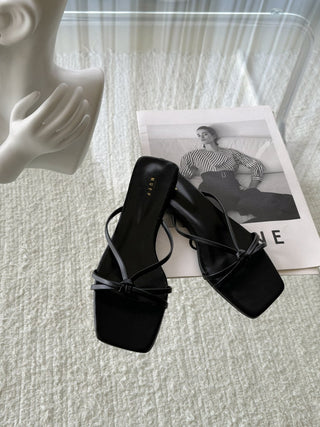 twisted strap sandals