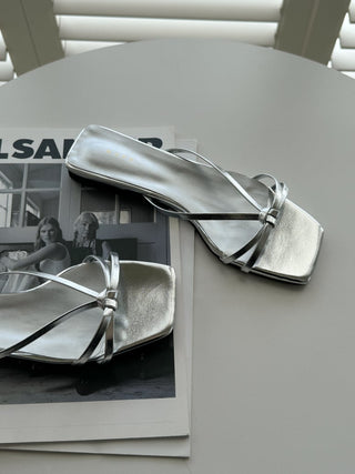 twisted strap sandals