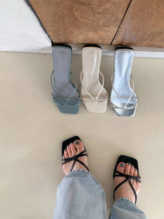 twisted strap sandals