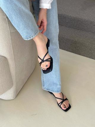 twisted strap sandals