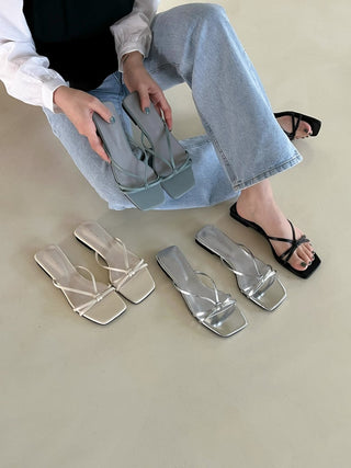 twisted strap sandals