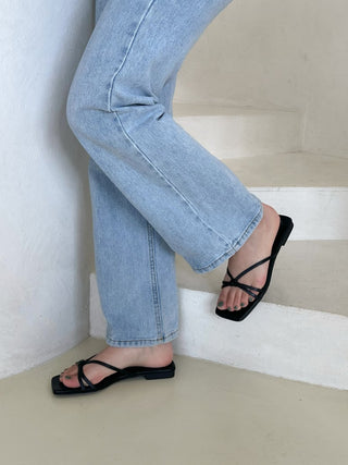 twisted strap sandals