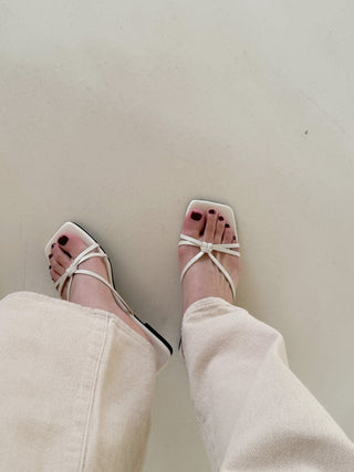twisted strap sandals
