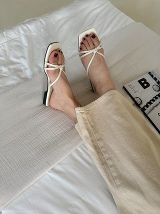 twisted strap sandals