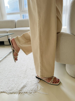 twisted strap sandals