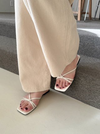 twisted strap sandals