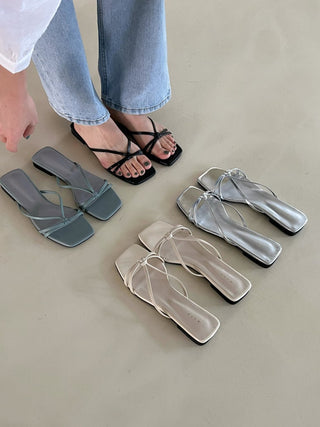 twisted strap sandals