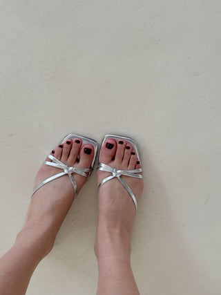 twisted strap sandals