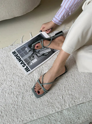 twisted strap sandals