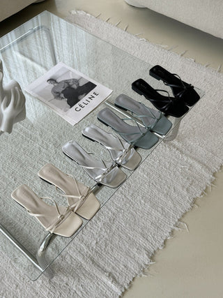 twisted strap sandals