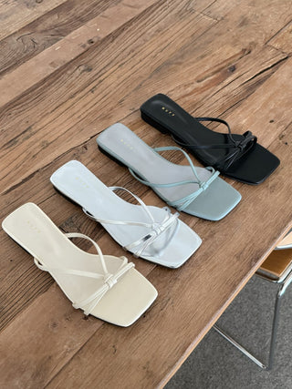 twisted strap sandals