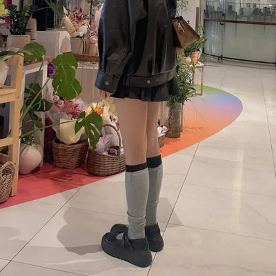 pattern knee socks