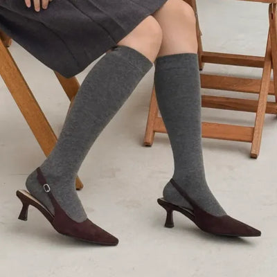 suede mid-heel