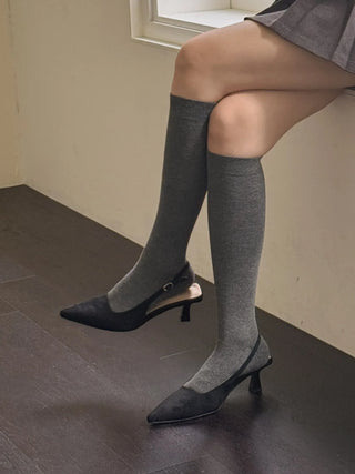 suede mid-heel