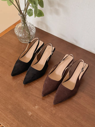 suede mid-heel