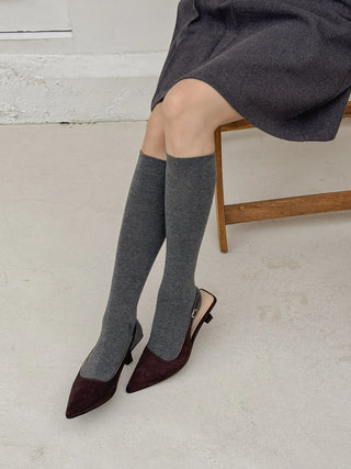 suede mid-heel