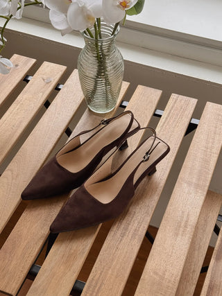suede mid-heel