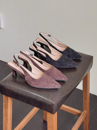 suede mid-heel