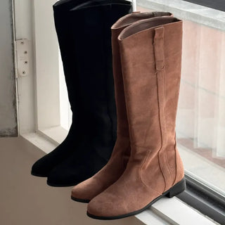 fleece long boots