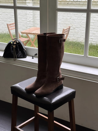 suede long boots