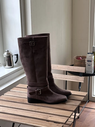 suede long boots