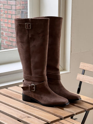 suede long boots