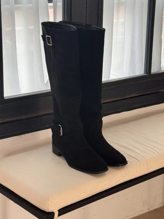 suede long boots
