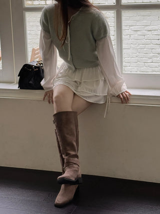 suede long boots