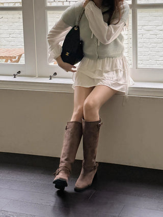suede long boots