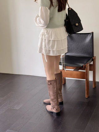suede long boots
