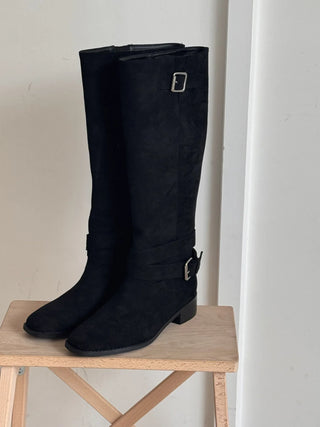 suede long boots